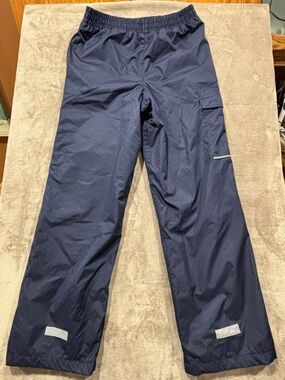 Athletic Works Navy Cargo Rain Pants with Reflective Tabs
